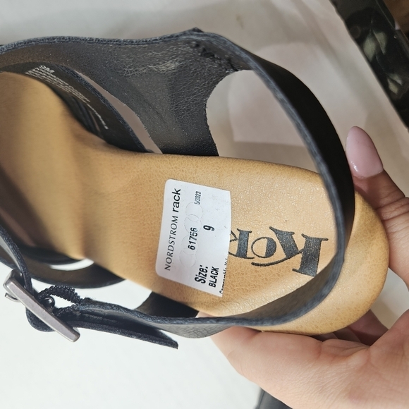 🌸 NEW Kork-Ease | Black Leather‎ Clogs - Picture 6 of 9